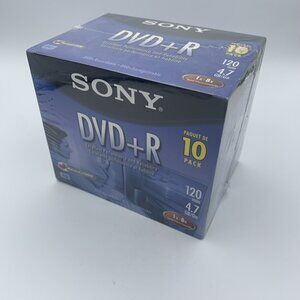 Sony DVD+R 120 min 4.7 GB/Go 10 Pack RW DVD-R 1x-8x Speed Compatible